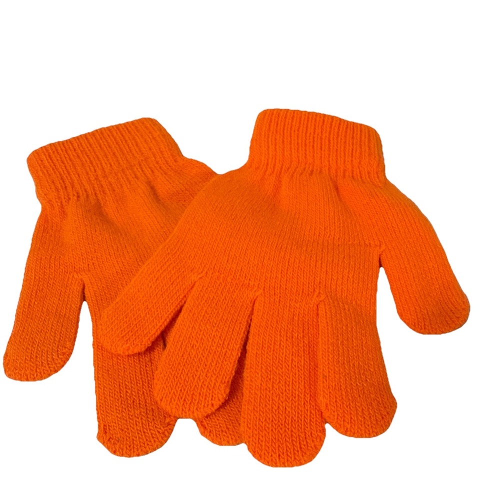 Stretch‎ Orange Unisex Knit Glove Winter Warm One Size Fits Most New